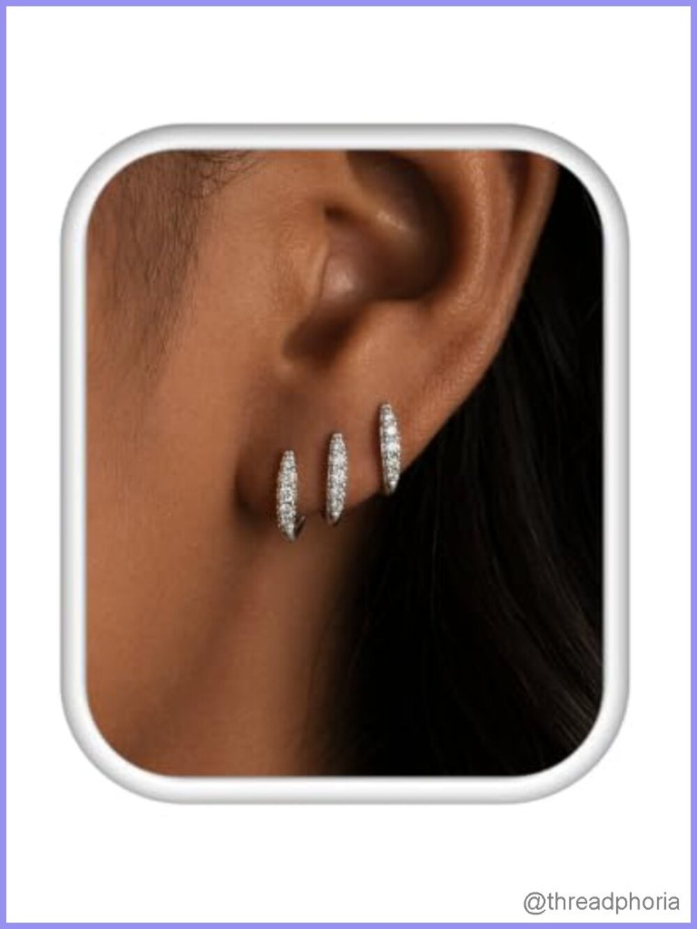 Illusion Crawler Stud Earrings Women Cuff Hoop Platinum Plated